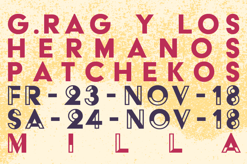 23. und 24. November: Patcheko Weekender in der Milla 2